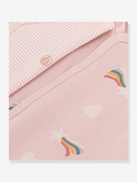 2er-Pack Baby Strampler aus Ripp PETIT BATEAU rosa 3