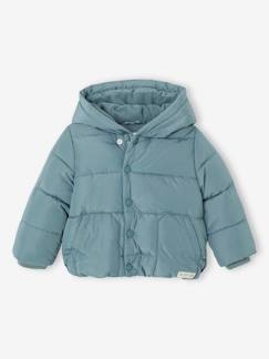 -Baby Kapuzen-Steppjacke mit Fleecefutter & Recycling-Polyester