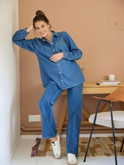 Umstandsmode-Denim-Bluse für Schwangerschaft und Stillzeit