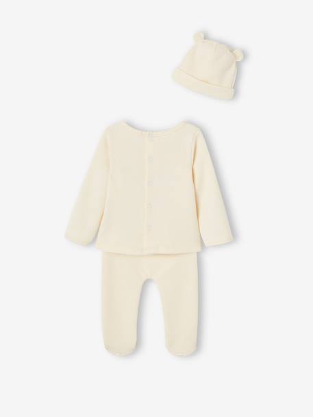 3-teiliges Baby-Set für Neugeborene, personalisierbar wollweiß 4