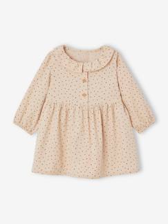 Babymode-Baby Kleid aus Feincord mit Volantkragen