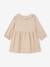 Baby Kleid aus Feincord mit Volantkragen beige+tannengrün 2