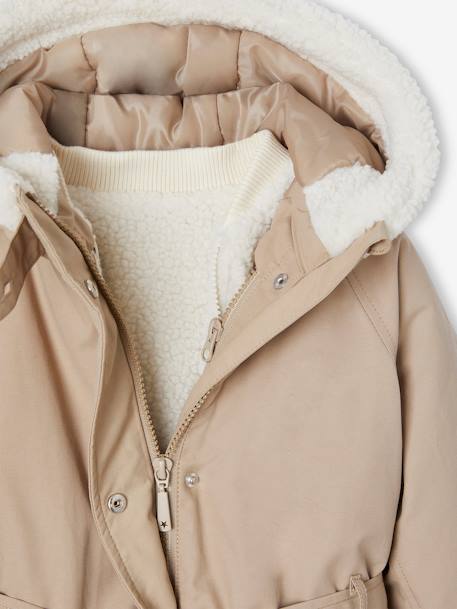 Mädchen 3-in-1-Parka mit Recycling-Polyester taupe 6