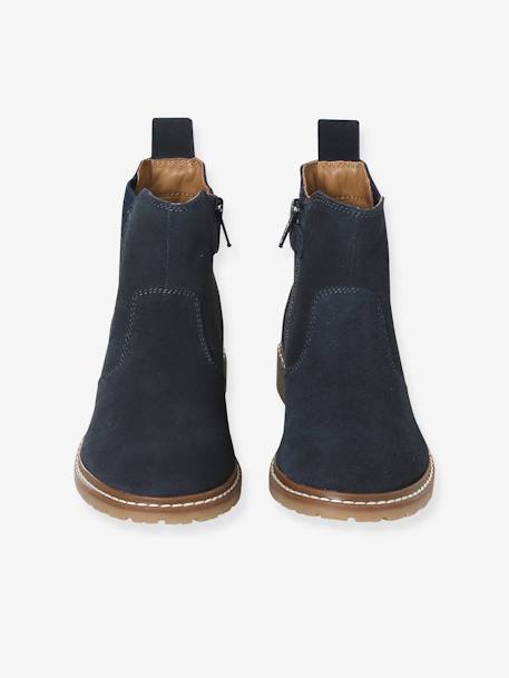 Jungen Chelsea-Boots aus Leder marine 4