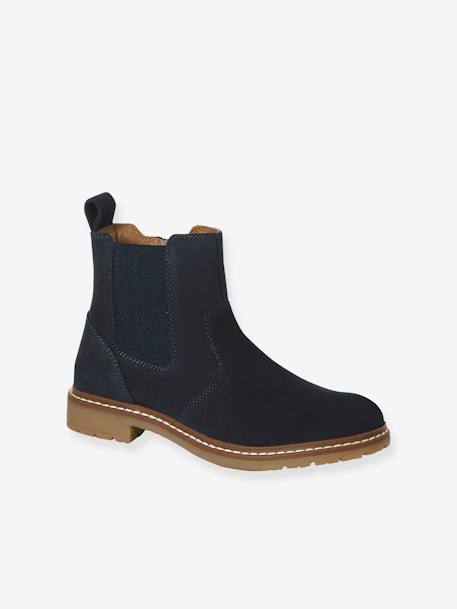 Jungen Chelsea-Boots aus Leder marine 1