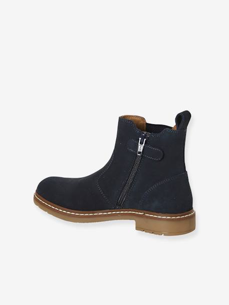 Jungen Chelsea-Boots aus Leder marine 3