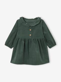 Babymode-Baby Kleid aus Feincord mit Volantkragen