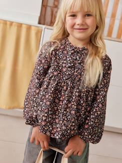 -Mädchen Bluse mit Blumenmuster