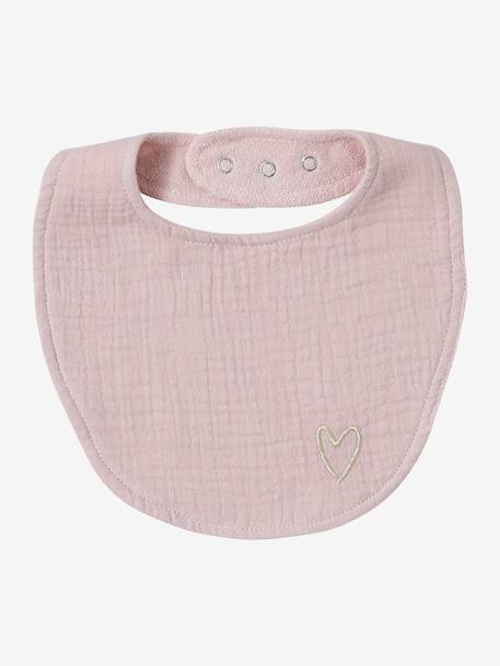 3er-Pack Baby Lätzchen für Neugeborene aus Musselin, personalisierbar Oeko-Tex set blau+set rosa 12