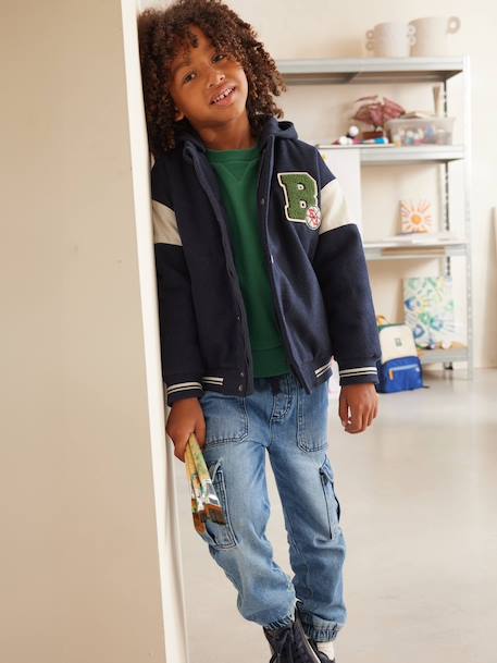 Jungen Cargo-Jeans mit Dehnbund Oeko-Tex, Bundweite verstellbar blue stone+double stone 13