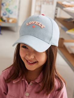 Maedchenkleidung-Accessoires-Hüte-Mädchen Jeans-Cap mit Schriftzug