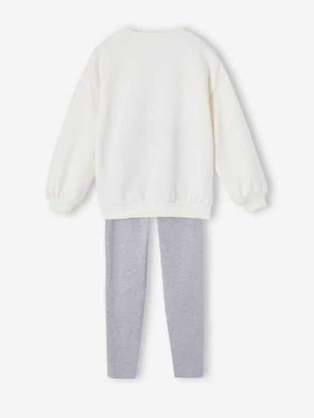 Mädchen-Set: Sweatshirt & Leggings Disney Animals wollweiß 4