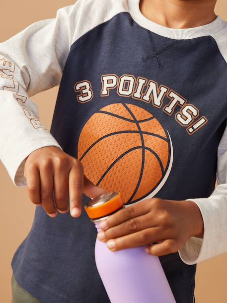 Jungen Shirt mit 3D-Ball, Recyclingmaterial nachtblau 2