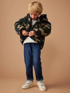 Jungenkleidung-Jungen Wende-Steppjacke mit Teddyfleece, Recycling-Polyester-Wattierung