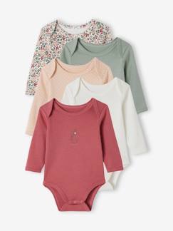 Babymode-Bodys-5er-Pack Baby Langarm-Bodys in Schlupfform, Bio-Baumwolle