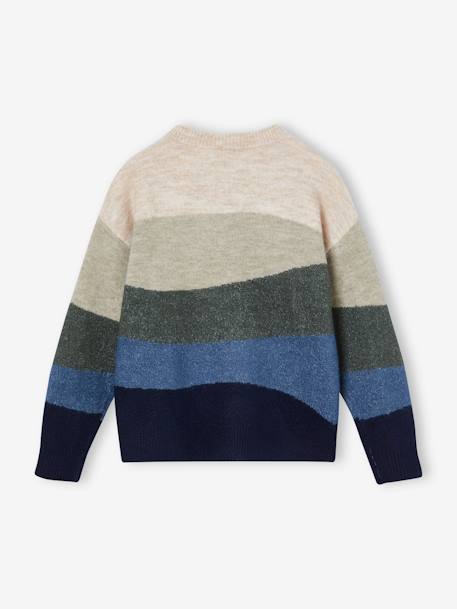 Flauschiger Jungen Pullover im Colorblock-Style blau 3