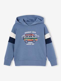 Jungenkleidung-Pullover, Strickjacken, Sweatshirts-Sweatshirts-Jungen Kapuzensweatshirt mit Colorblock-Ärmeln Oeko-Tex