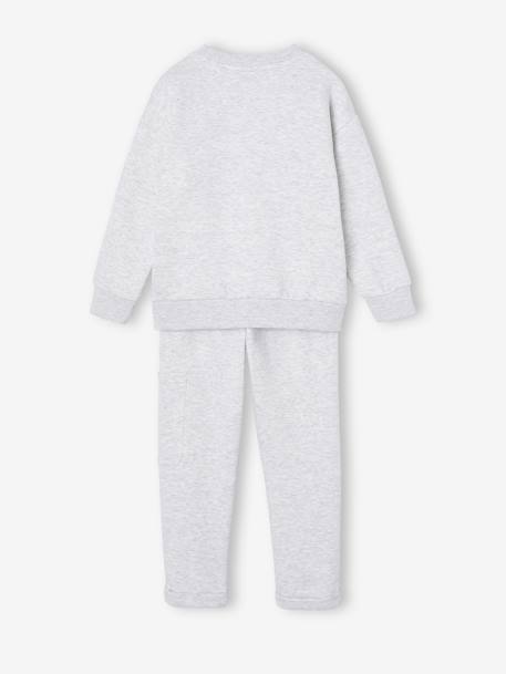 Jungen Sport-Set: Sweatshirt & Joggpants Oeko-Tex weiß meliert 4