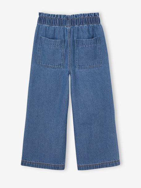 Weite Mädchen Jeans im Worker-Style helles blau+mittelblau 5