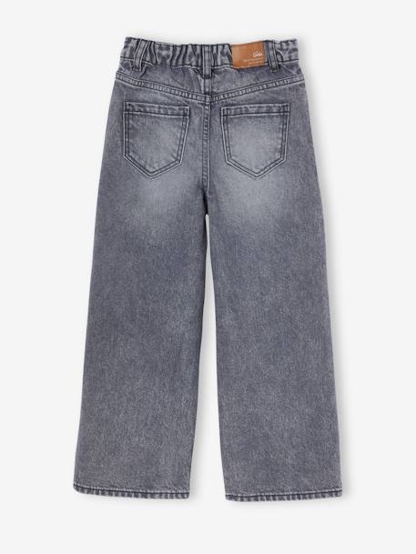 Weite Mädchen Jeans mit Dehnbund, Bundweite verstellbar dunkelblau+grauer denim 10