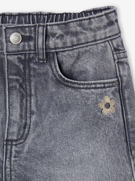 Weite Mädchen Jeans mit Dehnbund, Bundweite verstellbar dunkelblau+grauer denim 11