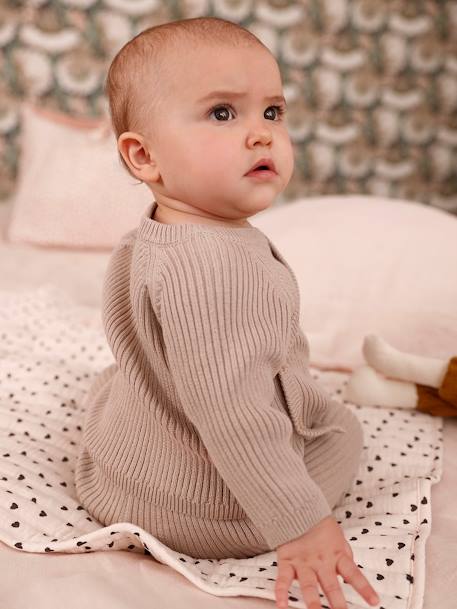 Baby Strickjacke Oeko-Tex beige 6