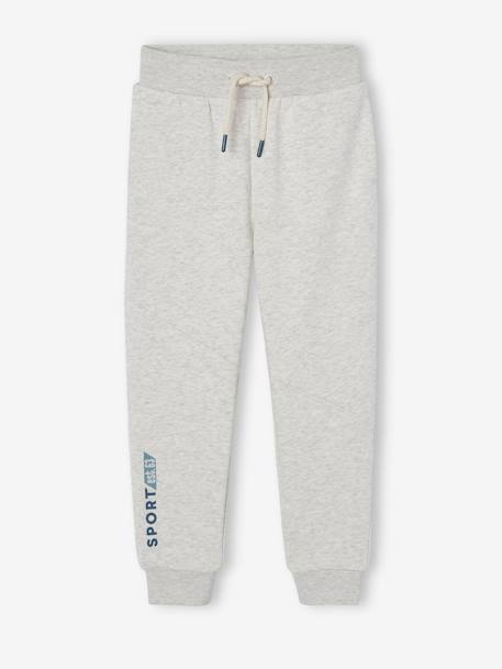 Jungen Jogginghose mit Recycling-Polyester weiß meliert 1