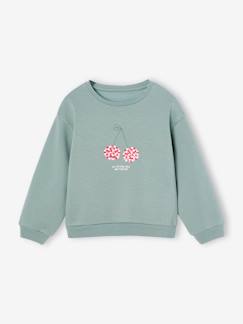 Maedchenkleidung-Pullover, Strickjacken & Sweatshirts-Sweatshirts-Mädchen Sweatshirt mit Print Basics Oeko-Tex