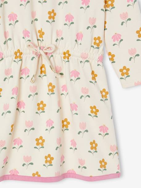 Mädchen Sweatkleid mit Blumen vanille 3