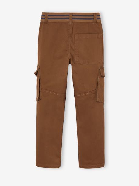 Jungen Cargohose mit geradem Bein, Hüftweite SLIM bronze+nachtblau 3