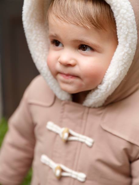 Baby Dufflecoat mit Kapuze und Recycling-Polyester cappuccino 5