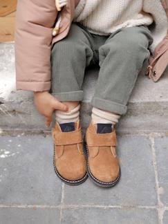 -Baby Leder-Boots mit Klett