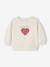 Baby Sweatshirt mit Frottee-Herz und Recycling-Polyester wollweiß 1