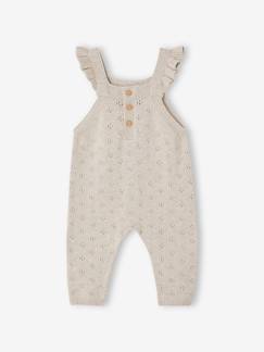 -Baby Strick-Latzhose mit Volantträgern Oeko-Tex