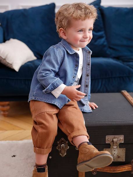 Baby Jeanshemd mit Druckknöpfen, personalisierbar blue stone 8