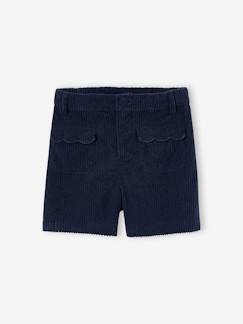 -Mädchen Cord-Shorts mit verzierten Taschen