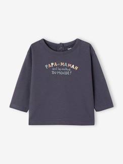 Babymode-Shirts & Rollkragenpullover-Shirts-Baby Shirt mit Schriftzug aus Bio-Baumwolle