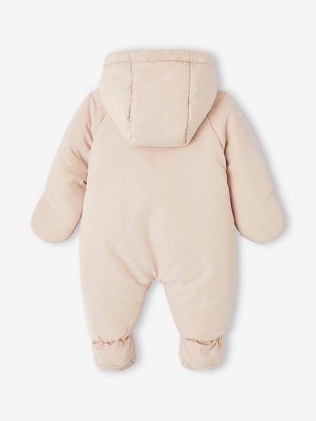 Baby Winter-Overall mit Fleecefutter, Wattierung Recycling-Polyester beige+schokolade 2