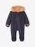 Baby Winter-Overall, Cord mit Teddyfleece-Futter und Recycling-Wattierung marine 1