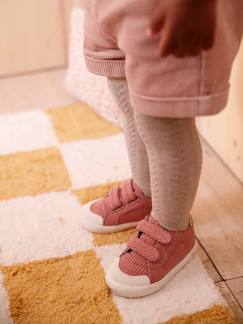 Kinderschuhe-Babyschuhe-Babyschuhe Mädchen-Baby Klett-Sneakers aus Cord