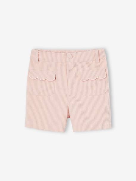 Mädchen Cord-Shorts mit verzierten Taschen marine+pudrig rosa 7