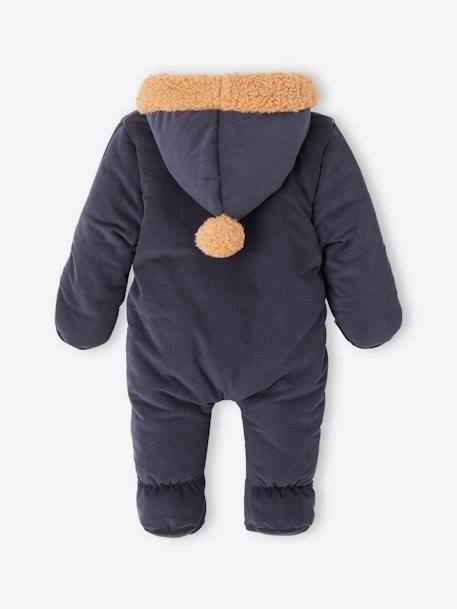 Baby Winter-Overall, Cord mit Teddyfleece-Futter und Recycling-Wattierung marine 2