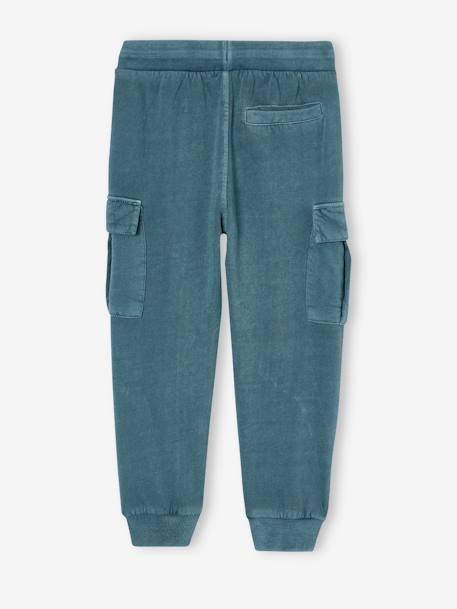 Jungen Jogginghose im Cargo-Style pfauenblau 3