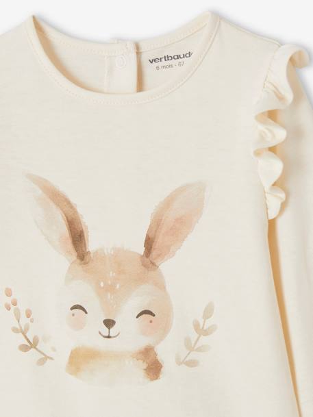 Baby Volantshirt mit Print wollweiß 2