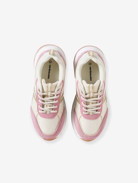 Mädchen Schnür-Sneakers mit dicker Sohle set rosa 4