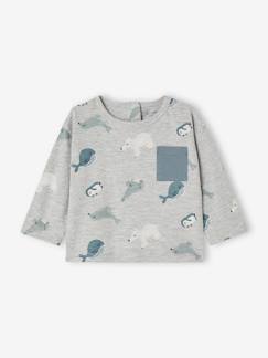 Babymode-Shirts & Rollkragenpullover-Baby Shirt mit Polartieren Oeko-Tex