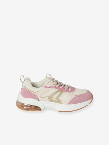 Mädchen Schnür-Sneakers mit dicker Sohle set rosa 2