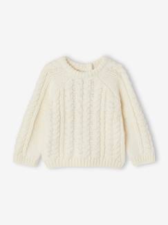 Baby Zopfstrickpullover mit rundem Ausschnitt  [numero-image]