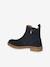 Jungen Chelsea-Boots aus Spaltleder marine 3