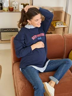 Bio-Kollektion: Umstands-Shirt mit Stickerei NEW EDITION BABY  [numero-image]